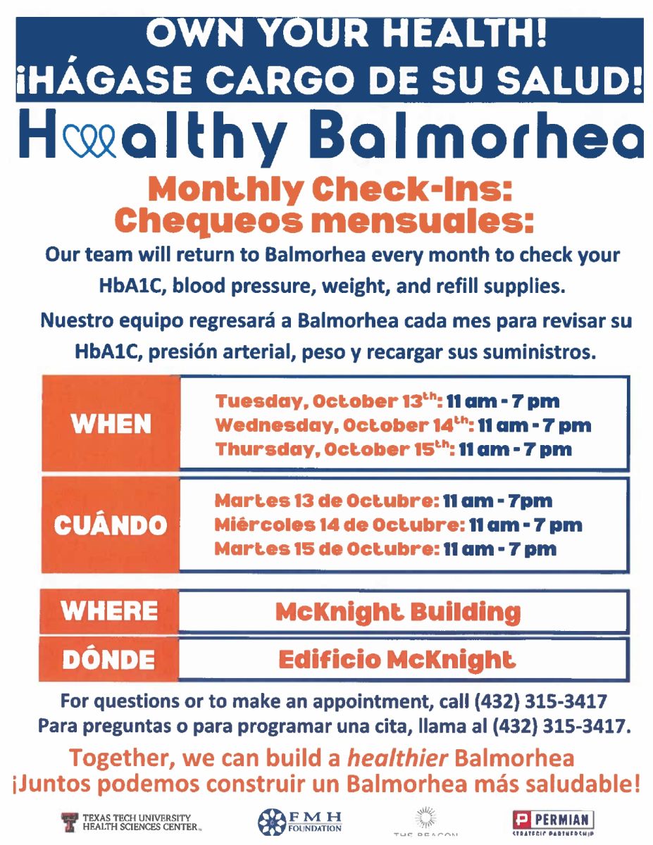 Healthy Balmorhea October 13-15, 2026 flyer