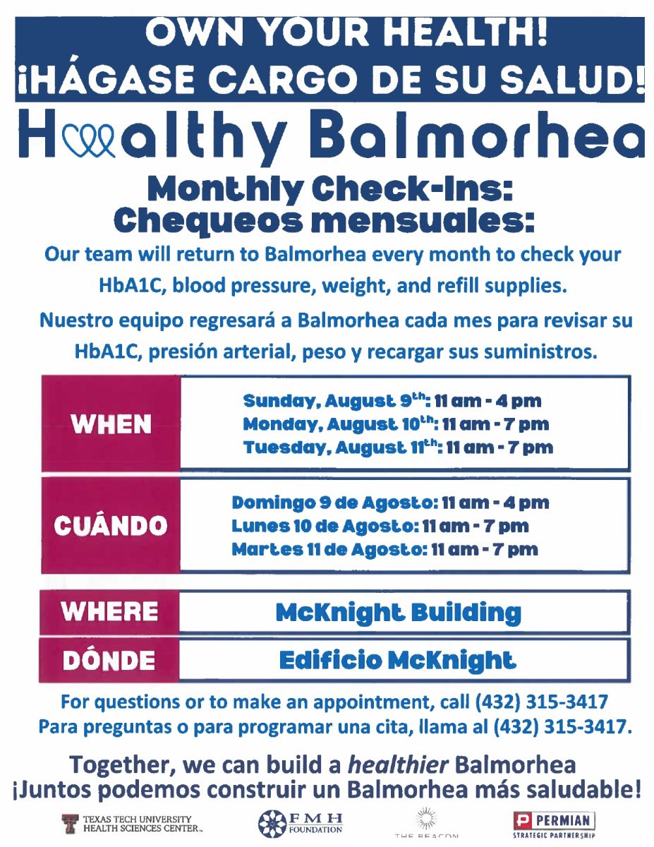 Healthy Balmorhea August 9-11, 2026 flyer